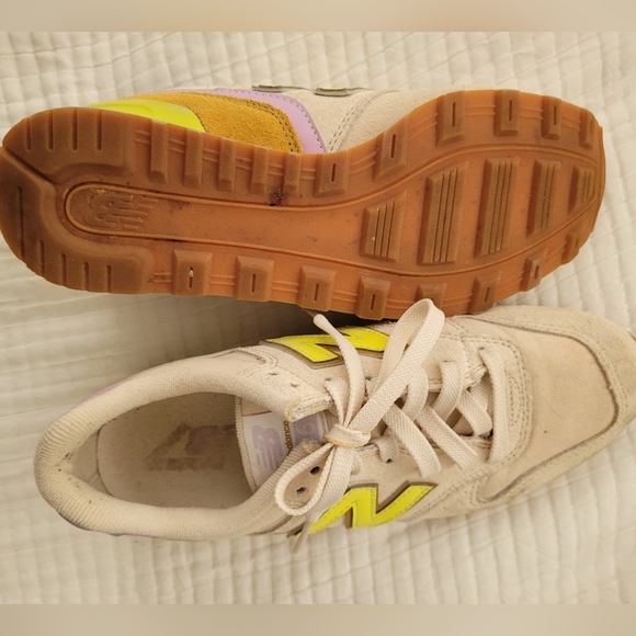 New balance 696 x j.crew multicolor neon tennis shoes | size 7 - Picture 2 of 6